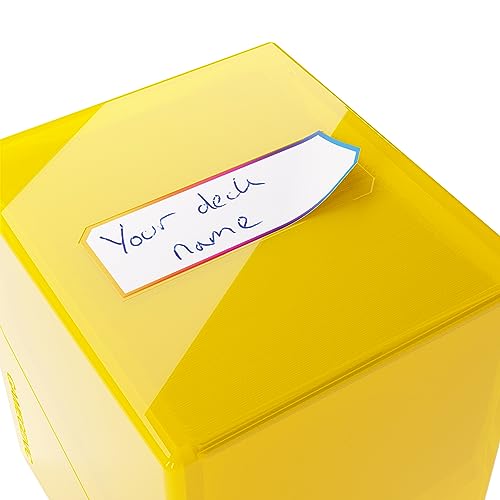 Gamegenic Bastion 100+ XL Deck Box - Compact Secure and Perfectly Organized for Your Trading Cards! Safely Protects 100+ Double-Sleeved Cards Yello