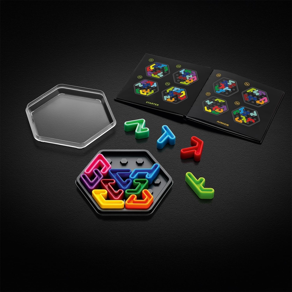 SmartGames - IQ Deluxe Hexagon Puzzle Game with 120 Challenges Ages 14+