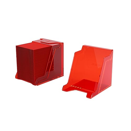 Gamegenic Bastion 100+ XL Deck Box - Compact Secure and Perfectly Organized for Your Trading Cards! Safely Protects 100+ Double-Sleeved Cards Red C
