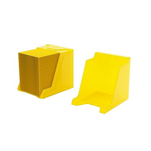 Gamegenic Bastion 100+ XL Deck Box - Compact Secure and Perfectly Organized for Your Trading Cards! Safely Protects 100+ Double-Sleeved Cards Yello