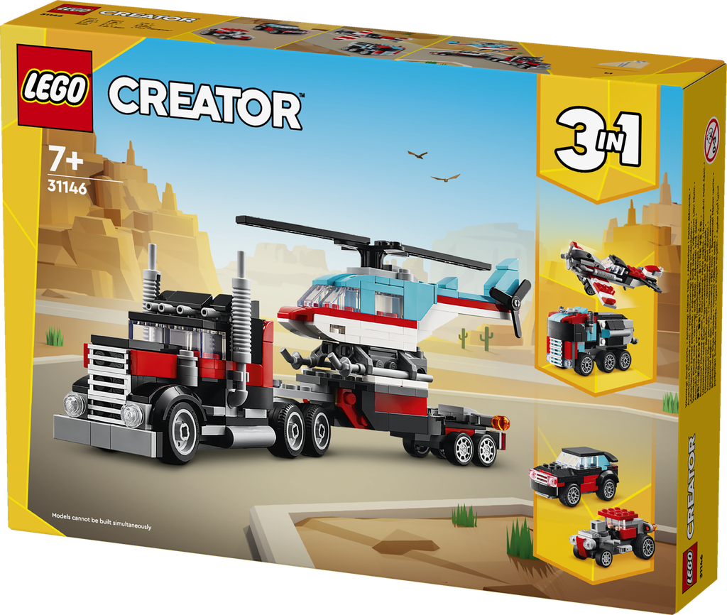 31146 Flatbed Truck with Helicopter