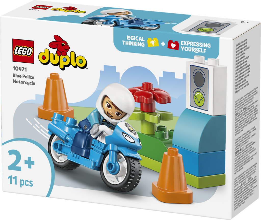 10471 Blue Police Motorcycle