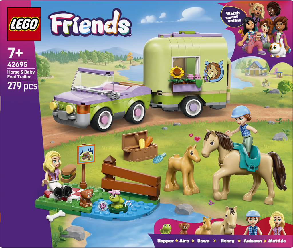 42695 Horse & Baby Foal Trailer