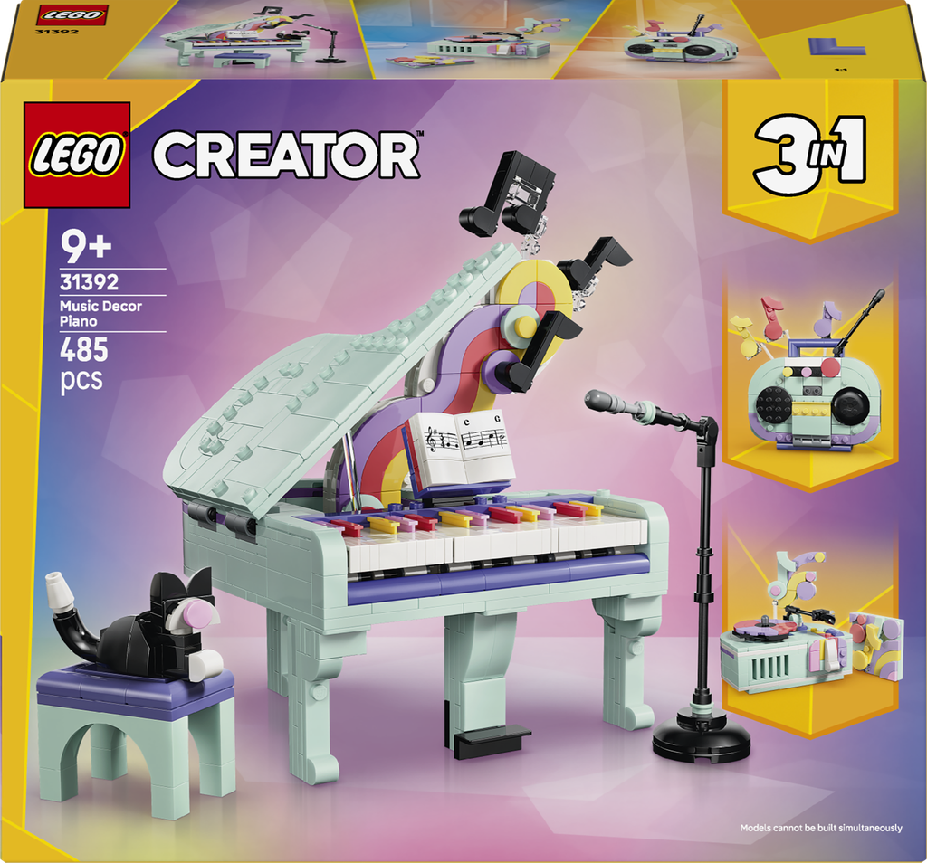 31392 Music Decor Piano with Cat