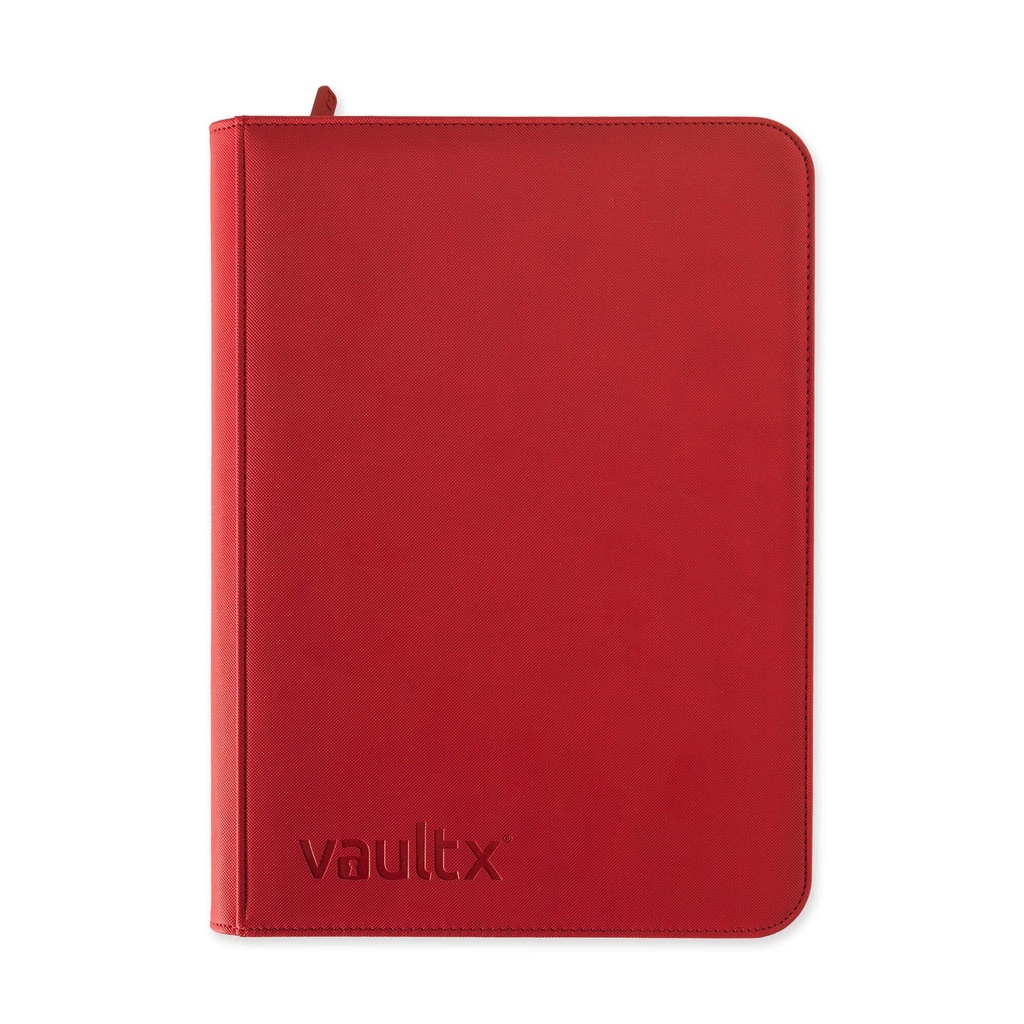 9-Pocket Exo-Tec® Zip Binder Fire Red