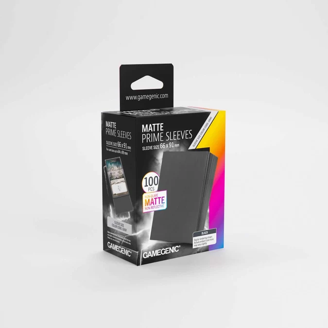 Gamegenic Matte Prime Sleeves Black 66x91
