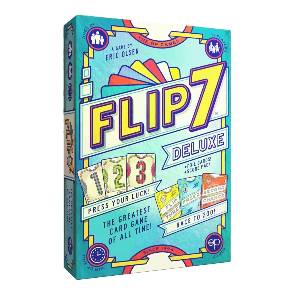 | Flip 7 Deluxe | Party Card Game | Ages 8+ | 3+ Players |